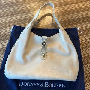 DOONEY & BOURKE Annalisa off white Pebble Leather Lock Sac Hobo Bag